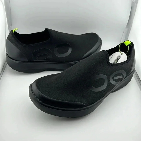 NWT OOFOS OOMG EEZEE MEN BLACK US SIZE 11 slip on shoe style 5082 NIB - Picture 10 of 16